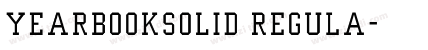 YearbookSolid Regula字体转换